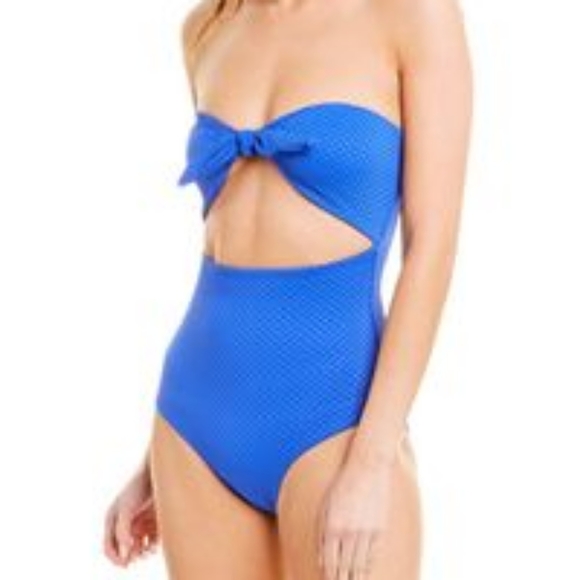 New ONIA Marie One Piece Bathing Suit Swim Suit Blue - Small - Picture 3 of 3